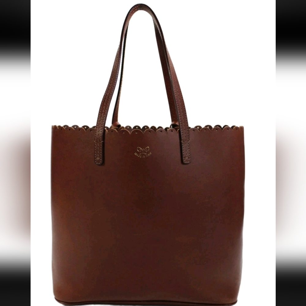 Johnny Was Butterfly Perforated Tippi Tote Leather Handbag - Picture 4 of 6
